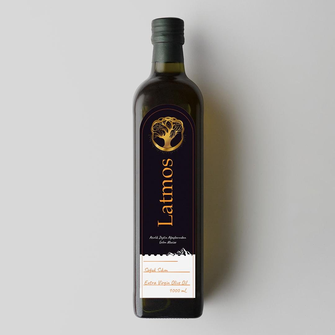 thelatmos 3 1000 ml Natural Sıkma Zeytinyağı - Görsel 1